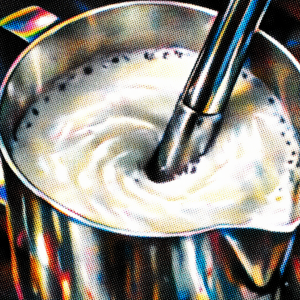 우유 스티밍 방법 - 스팀 피처 안의 우유 롤링 과정