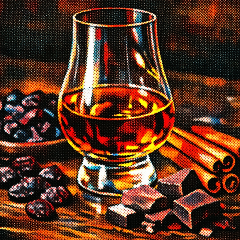 셰리 위스키 - 건과일과 초콜릿 풍미의 시각화