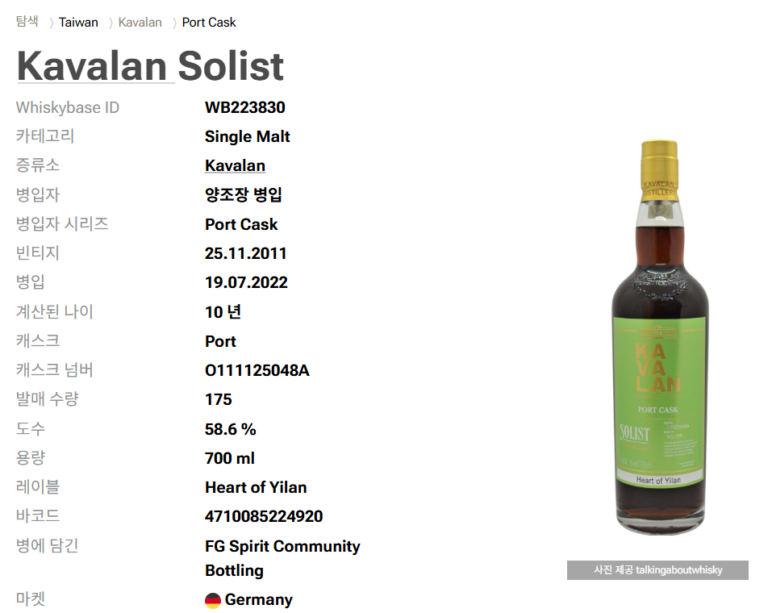 카발란 솔리스트 포트